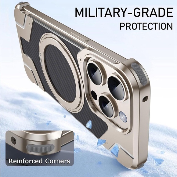 iPhone 16 Pro Max Metal Carbon Fiber Case - Picture 3 of 5